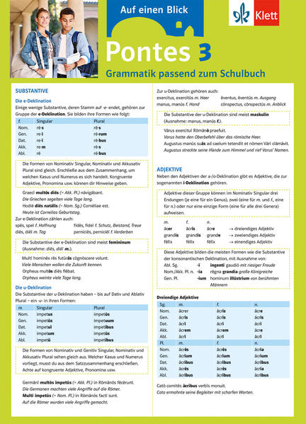 hugendubel Pontes 3 - Auf einen Blick. Grammatik passend zum Schulbuch bei. Online bestellen oder in der Filiale abholen