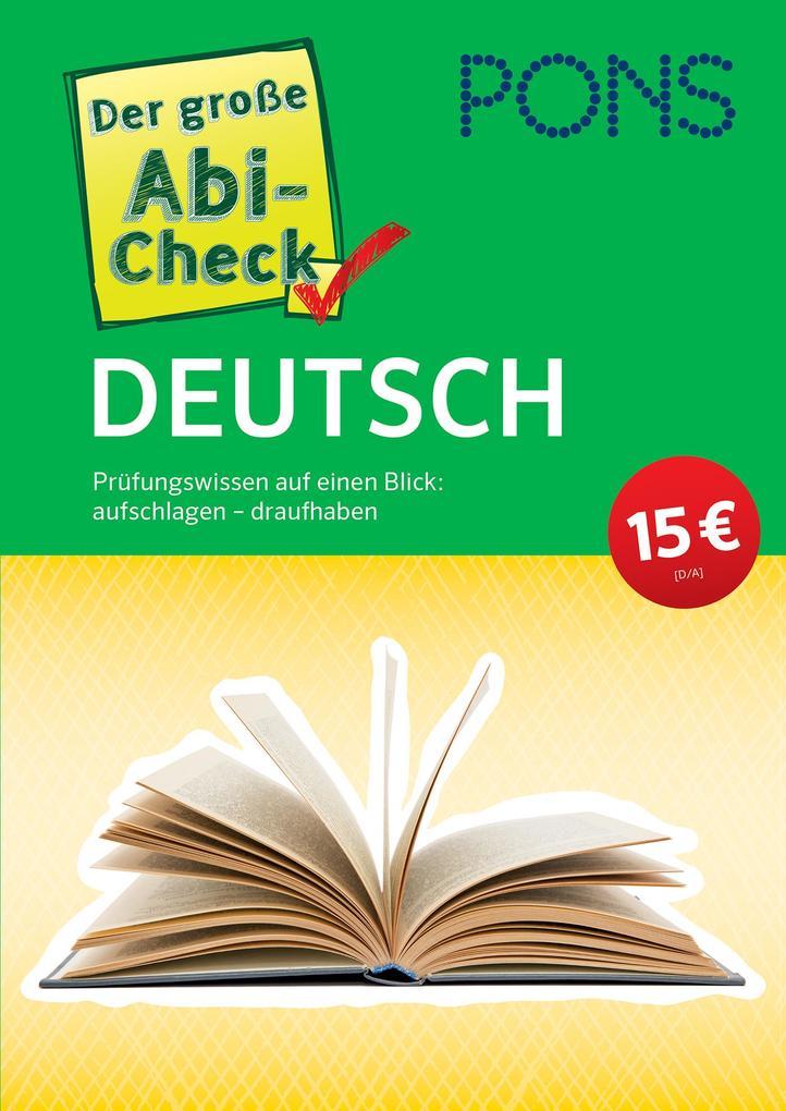 hugendubel PONS Der große Abi-Check Deutsch bei. Online bestellen oder in der Filiale abholen