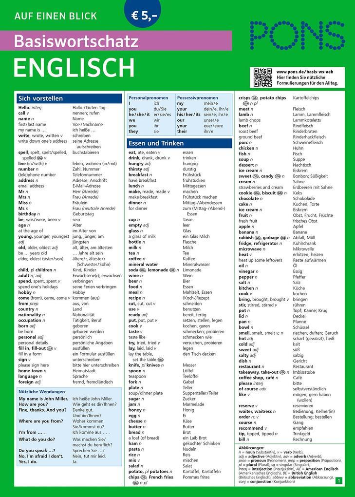 hugendubel PONS Basiswortschatz auf einen Blick Englisch bei. Online bestellen oder in der Filiale abholen