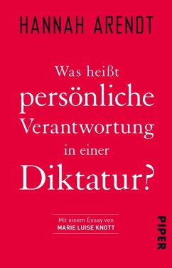 buecher Was heißt persönliche Verantwortung in einer Diktatur? (eBook ePUB) von Hannah Arendt - bücher.de