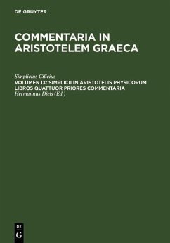 buecher Simplicii in Aristotelis physicorum libros quattuor priores commentaria (eBook … von Simplicius Cilicius - bücher.de