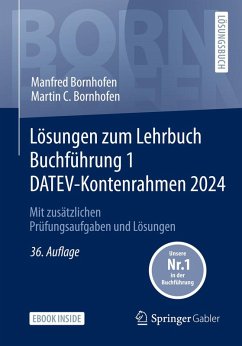 buecher Lösungen zum Lehrbuch Buchführung 1 DATEV-Kontenrahmen 2024 (eBook PDF) von Manfred Bornhofen; Martin C. Bornhofen - bücher.de